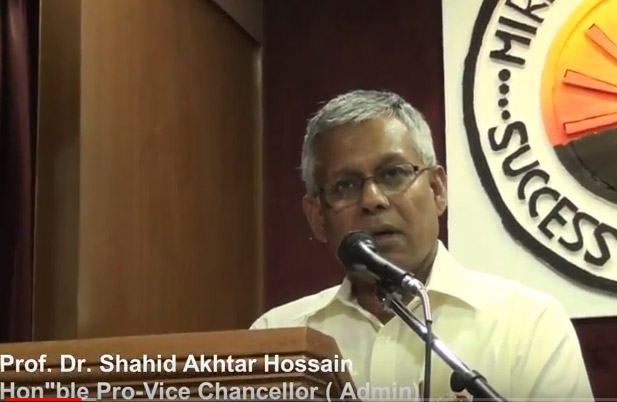 Feelings of Hon”ble Pro-Vice Chancellor(Admin) University of Dhaka